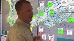 James Everett explains the flow of rivers and dams in TVA system