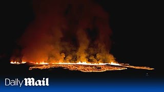 LIVE: Volcano erupts in southwest Iceland image