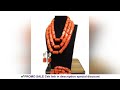 4uJewelry Original Coral Beads Jewelry Set Orange Layers African Jewellery Necklace Bracelet Earring