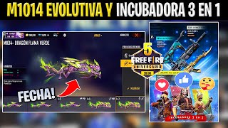 😱 Rapido! Fecha M1014 EVOLUTIVA, INCUBADORA 3 EN 1 ANIVERSARIO DE FREE FIRE Y EVENTO ANGELICAL