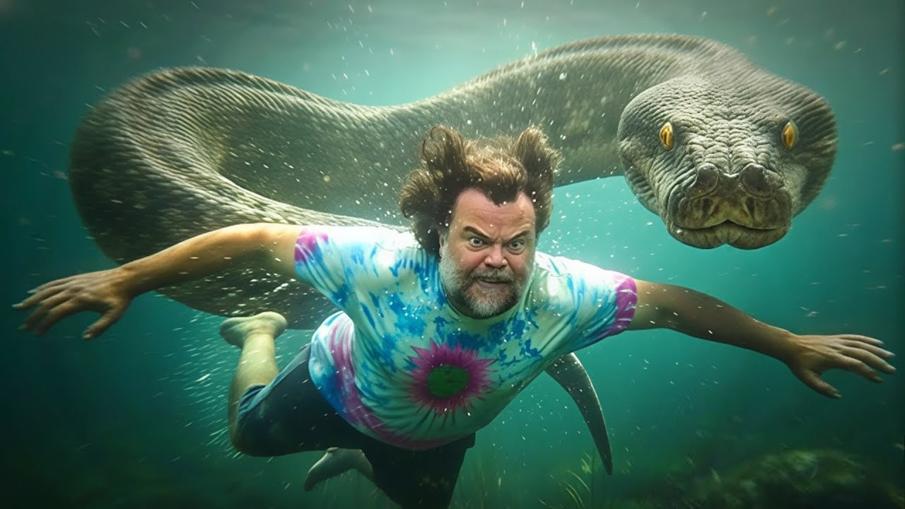 While filming an anaconda movie in the Amazon, a real anaconda appears and chases them.