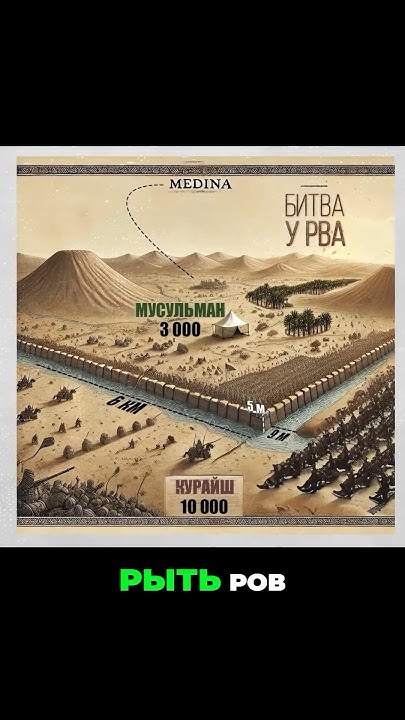 Битва у рва: 3000 мусульман против 10,000 ⚔️💪 #Ислам #Сира #мусульмане ...