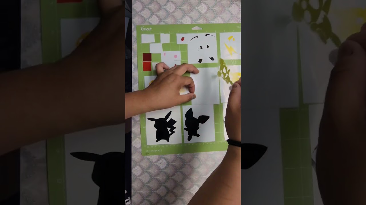 layering permanent vinyl #youtubeshorts #cricutmaker3 #cricut #layering #pokemon