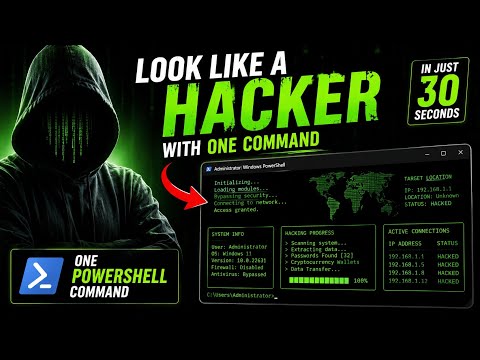 Look Like a Hacker with ONE PowerShell Command (100% Safe) 😱