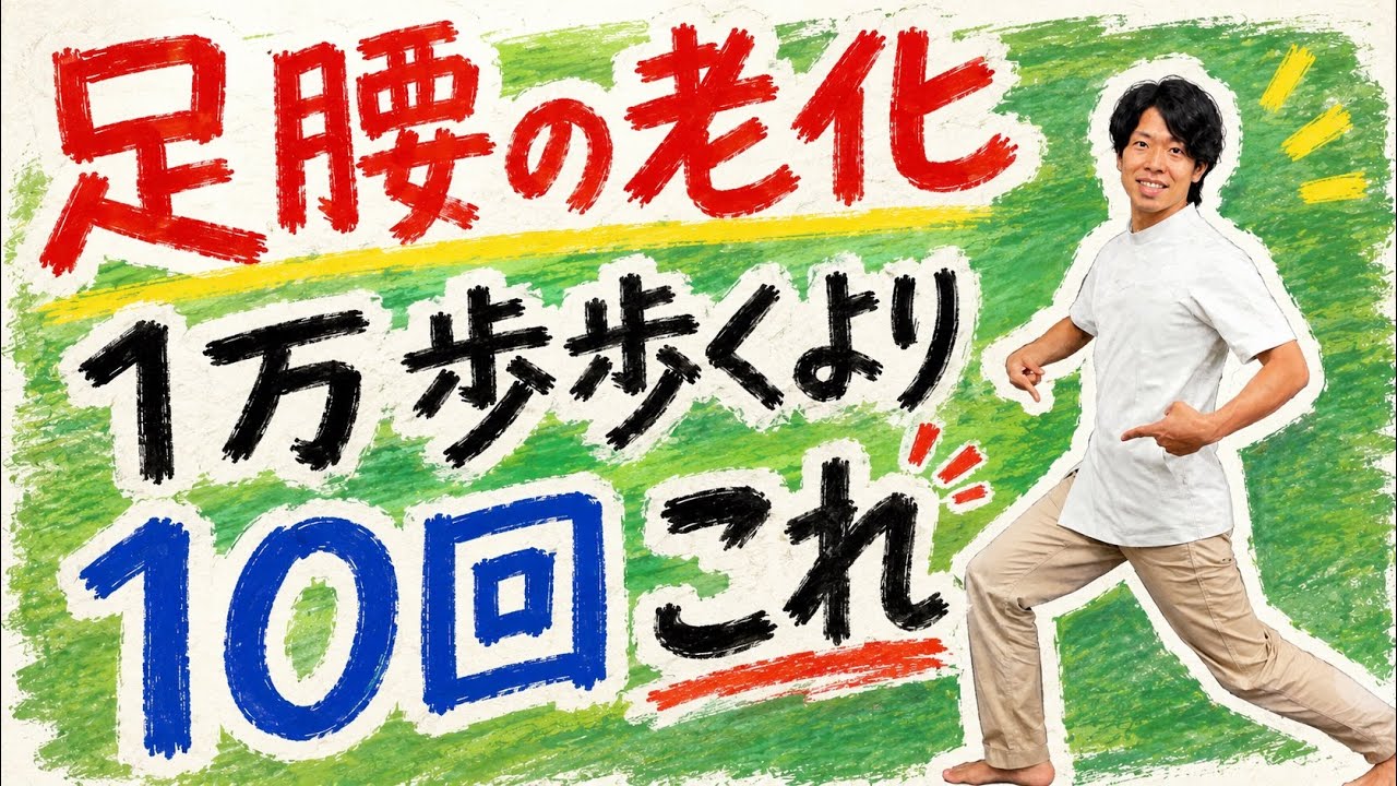 【たった10回これして】1万歩以上歩くより足腰の老化に効果あり!下半身の衰えを解決し100歳まで自分の足で歩けるランジエクササイズとは