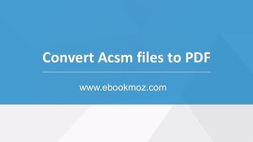 How To Convert ACSM files to PDF format
