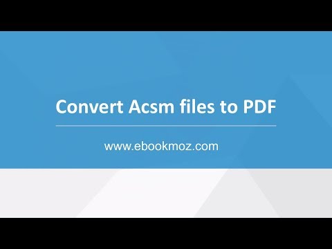 How To Convert ACSM files to PDF format