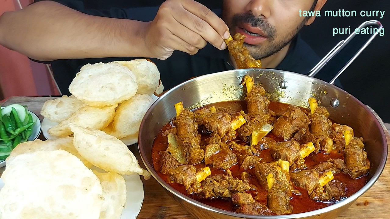 BIHAR'S FAMOUS NALLI KADAI MASALA! 🐐🔥 Hot Fried Puris & Messy Big Bites SPICY GRAVY SALAD Mukbang