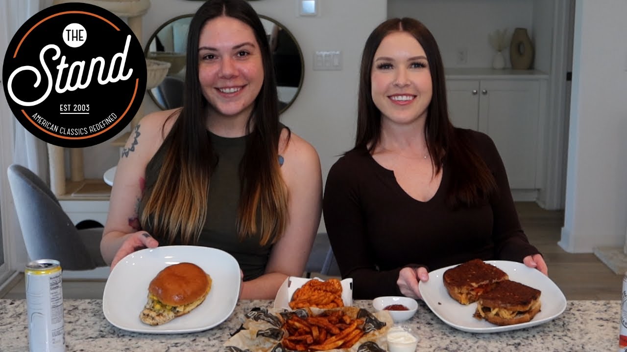 THE STAND MUKBANG | SHORT RIB GRILLED CHEESE, SOUTHWEST CHICKEN SANDWICH, FIRE & SWEET POTATO FRIES