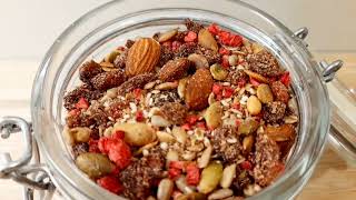 The perfect recipe to start the day! Very nutritious granola! Fiber! Protein! Improves the gut!