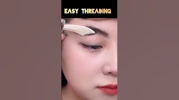 Painless threading at home #trendingonshorts #koreanmakeuplook #makeuphacks #threadingtutorial#music