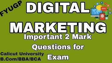 DIGITAL MARKETING MDC B.Com BBA BCA FYUGP Important Questions #calicutuniversity #SabzTalkz