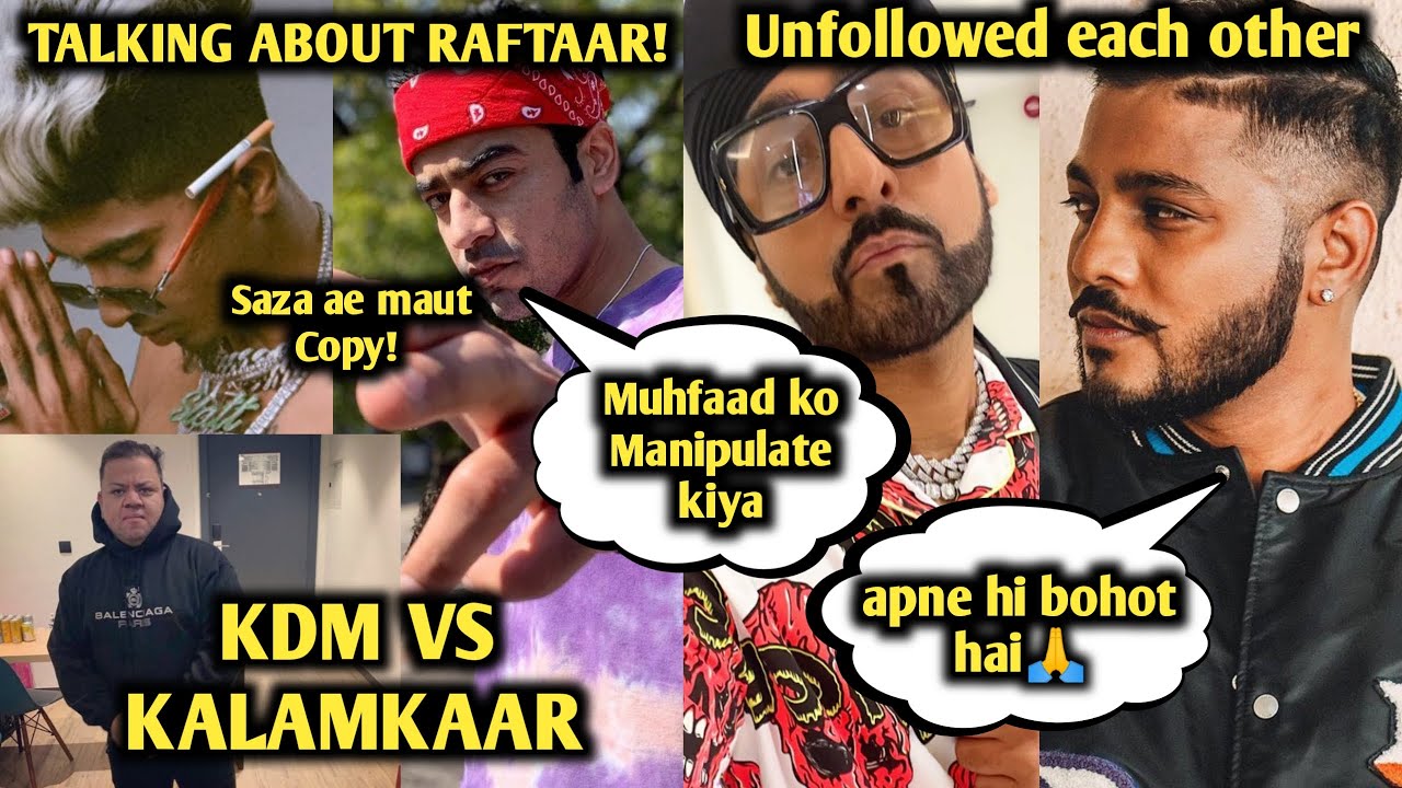 Kdm Vs Kalamkaar ? J Hind Stories | Raftaar and Manj Musik Unfollowed Each other | Rob c Stories