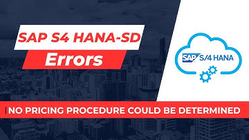 SAP S4 HANA SD Error | No Pricing Procedure could be Determined