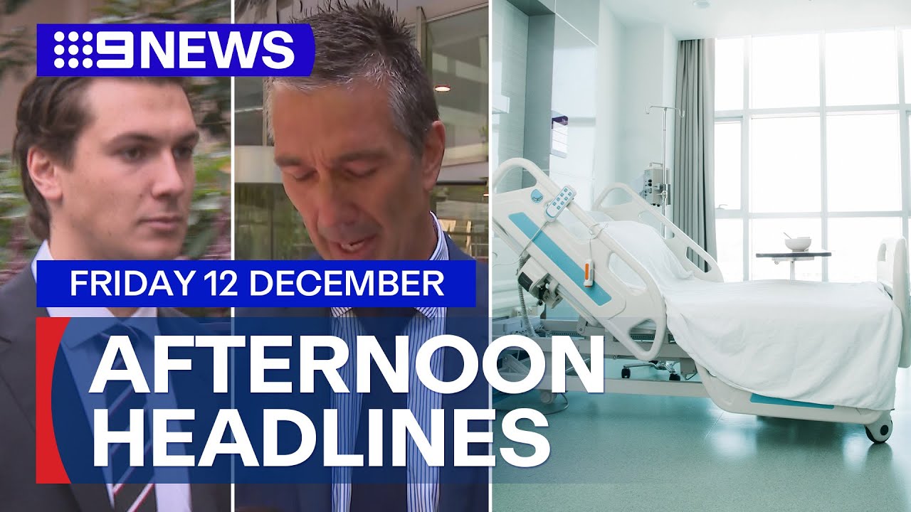 Silvagni speaks out in support of son; No deal on funding increase for  hospitals | 9 News Australia