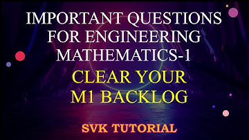 How to clear M1 Backlog | 21MAT11 |  ENGINEERING MATHEMATICS-1 | VTU M1 Backlog 2021 scheme 18MAT11