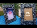 How to make photo frame at home with waste materials. DIY photo frame ideas. Cardboard craft. #diy