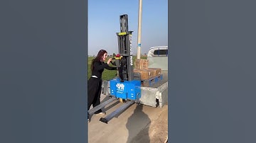 Electric forklift for getting on and off vehicles #forklift #forkliftdriver #forkliftoperator