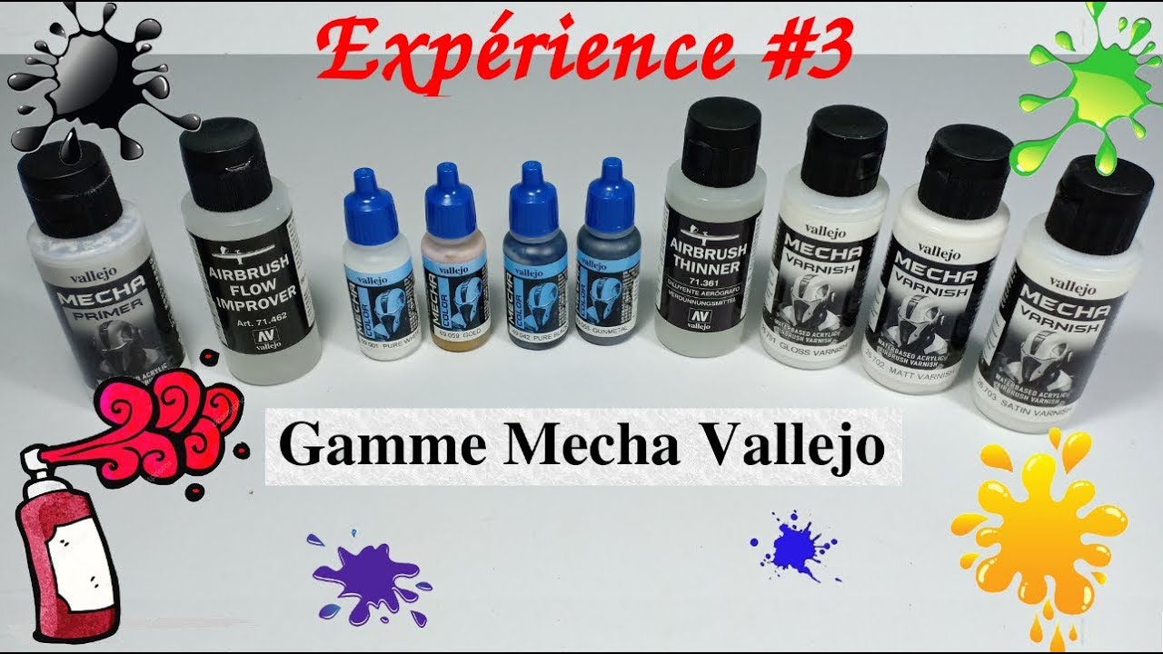 Test Vallejo Gamme mecha (Primer, paint, Clear) FR 