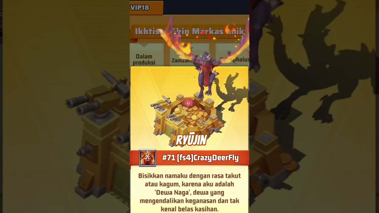 lastwar survival VIP 18 SKIN BASE!! RYUJINNN 