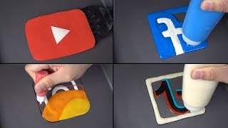 The most famous social media in the world Pancake Art  youtube, facebook, instagram, tiktok