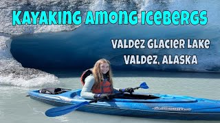 Kayaking Among Icebergs At Valdez Glacier Lake In Valdez, Alaska
