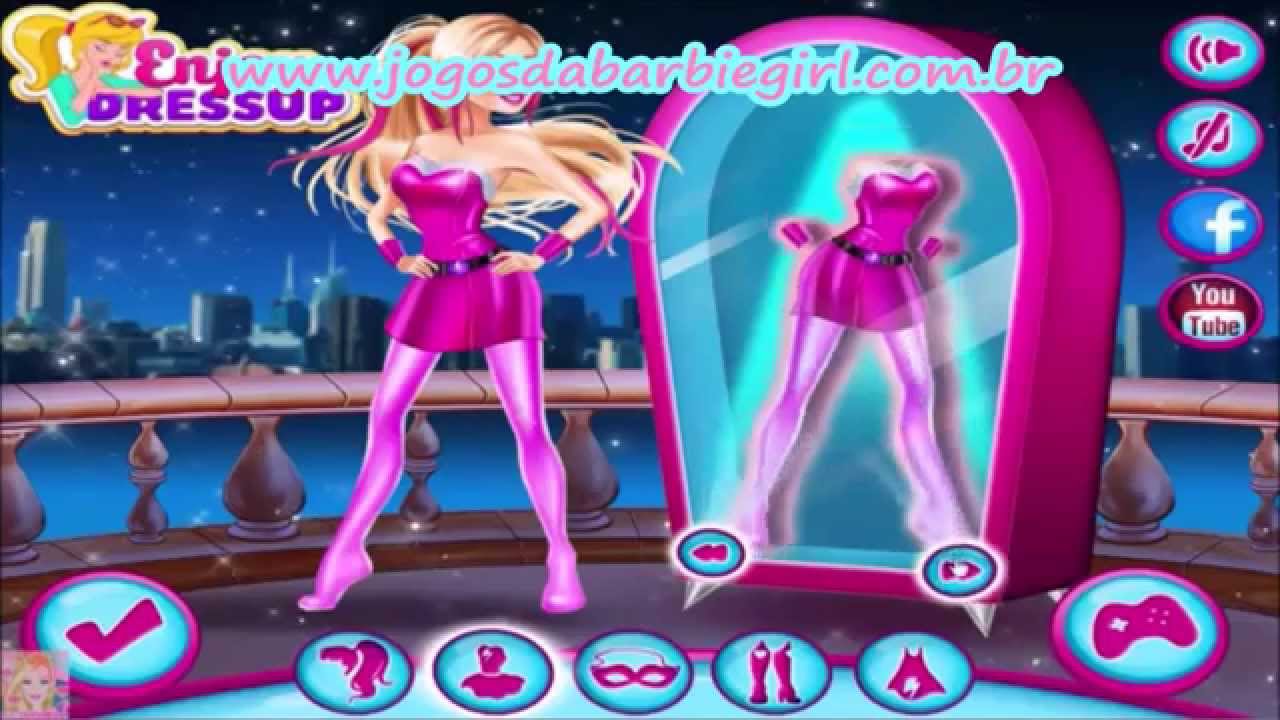 Jogos da Barbie de vestir e maquiar a super barbie vs a princesa
