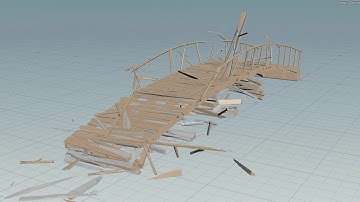 Wood Fracture using Houdini RBD