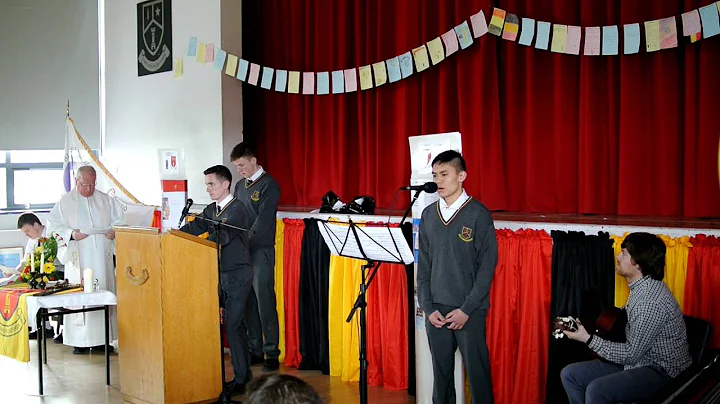 Raphael Jimenez singing at Edmund Rice Day Mass