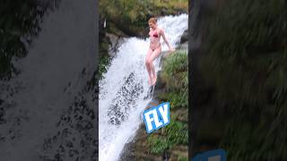 Enjoy the beautiful waterfall with the angels #travel #waterfall #jump