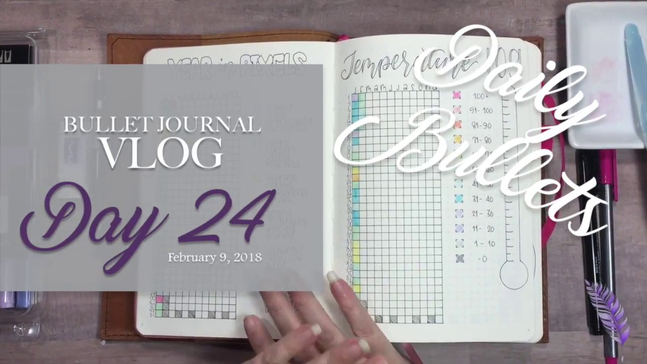 Daily Bullets - Bullet Journal Vlog Day 24 - Umm Walking Pneumonia Creeped In - February 9, 2018 daily vlogs