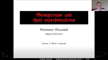 Semigroups and their representations. Lecture  3: Green