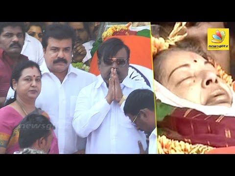 Vijayakanth Pays Last Respect to Jayalalithaa at Rajaji Hall Hqdefault