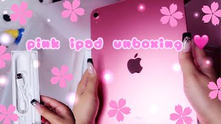 PINK IPAD 10TH GEN UNBOXING 🩷 + apple pencil dupe and more accessories