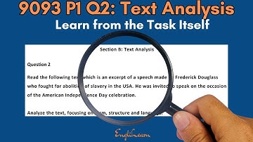 Paper 1, Question 2: Text Analysis (information from the exam task) - AS Level English Language 9093