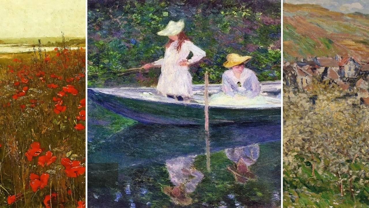 Fine Art TV — Silent Art Gallery · July 25 Afternoon | Monet · Boat in Giverny & others