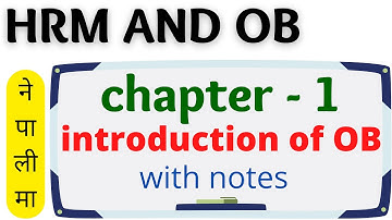 chapter-1 | part-1 | introduction of OB