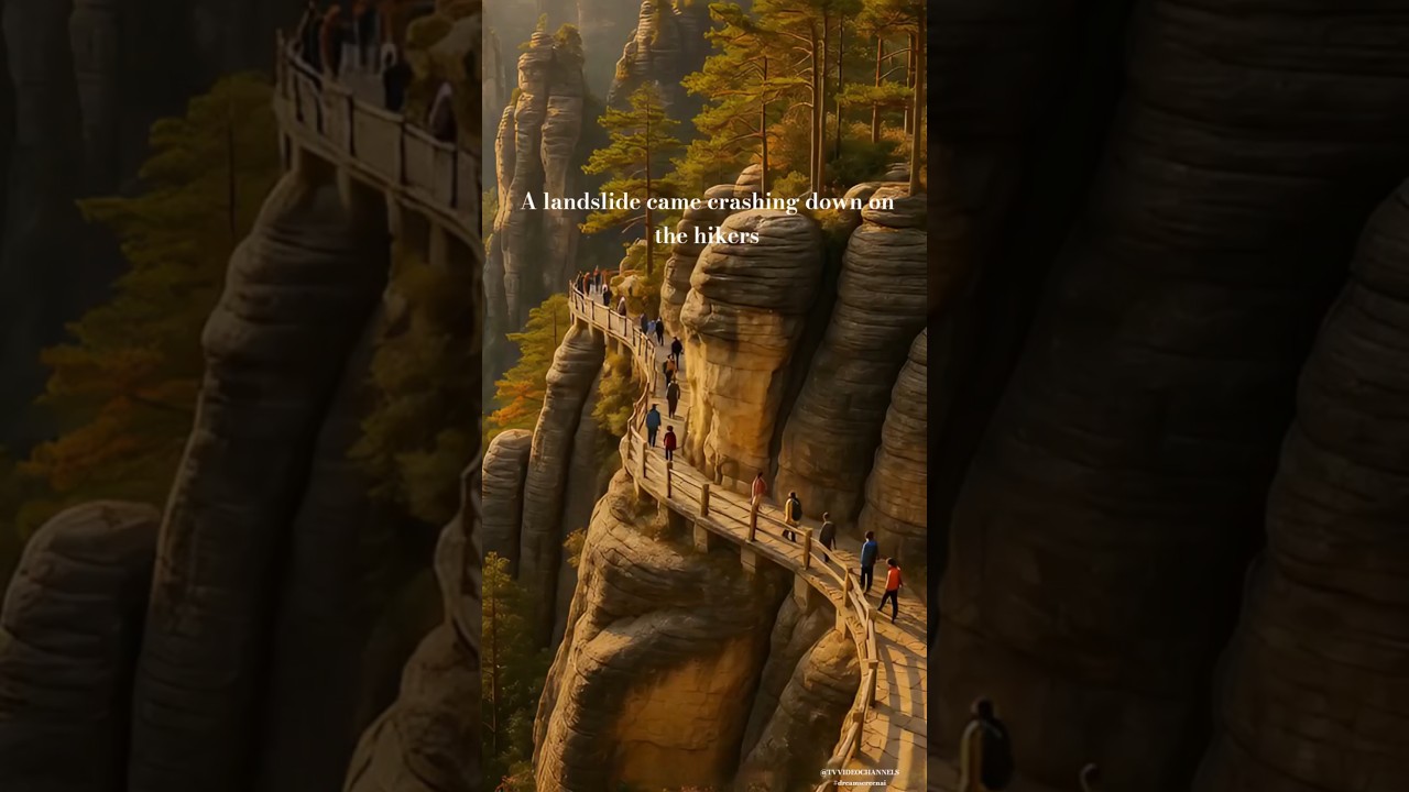 A landslide came crashing down on the hikers 