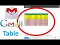 Insert Table In Gmail