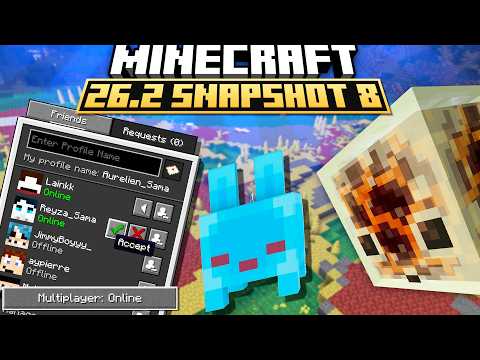 Minecraft 26.2 Snapshot 8 : Liste Amis, Biome Sulfur et Leak Mob !