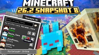 Minecraft 26.2 Snapshot 8 : Liste Amis, Biome Sulfur et Leak Mob !