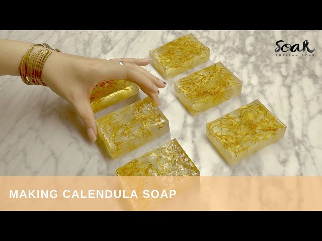 Homemade Calendula Melt and Pour Soap Recipe - Homesteading in Ohio