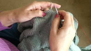 Knitting Backwards in Continental without wrapping -  Helps prevent rowing out caused by purling