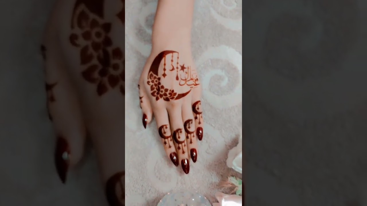 beautiful Eid mehndi stencil  #shorts