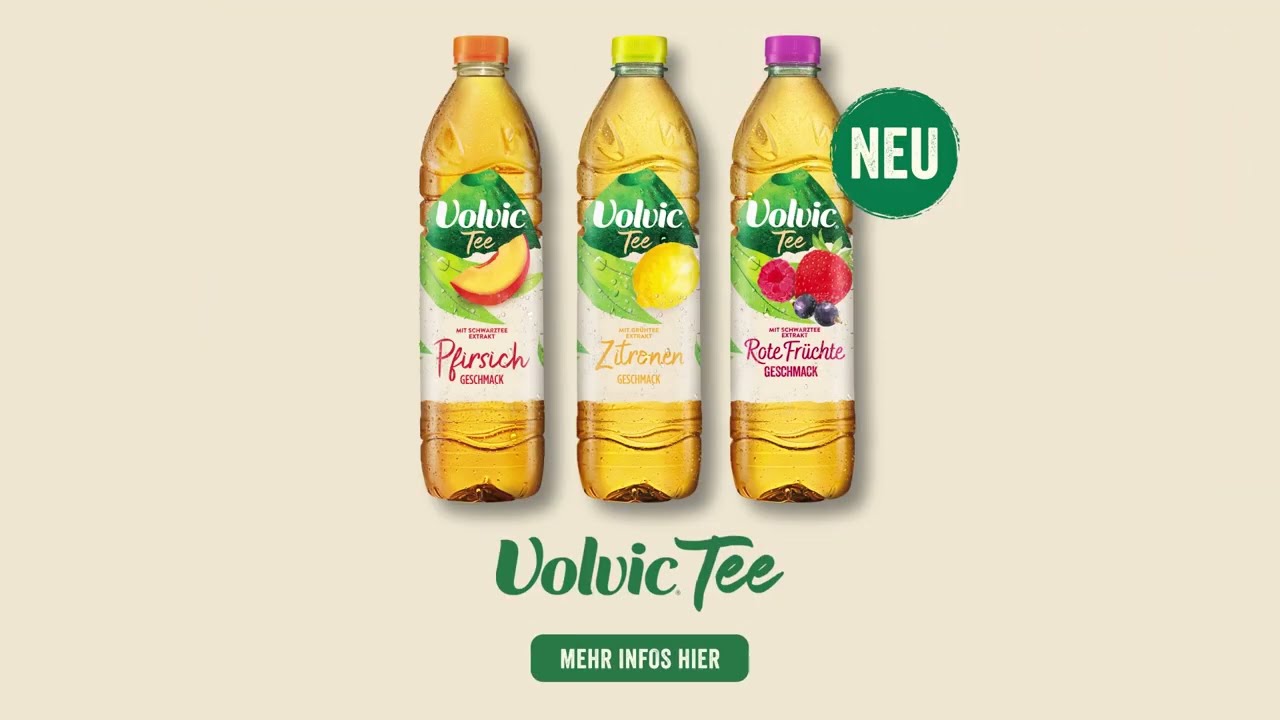 Volvic Tee - Bunter Geschmack. Ganz ohne Farbstoffe.