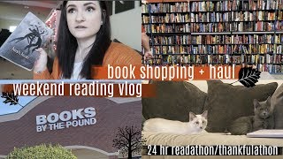 BOOK SHOPPING + 24 HR READATHON | Weekend reading vlog | Nov 13 |