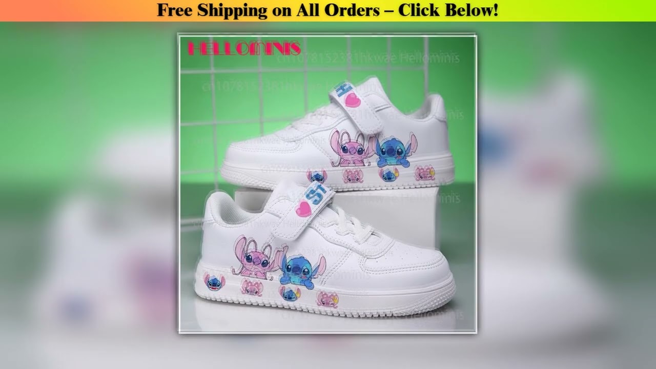 children's stitch sneakers girls boys shoes Casual basketball Kid Running Fashion Sports 7 and 18