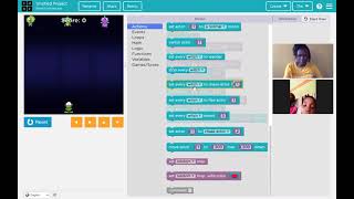 Creating Alien shootout game on code.org- 13th March 2021 (B) screenshot 3