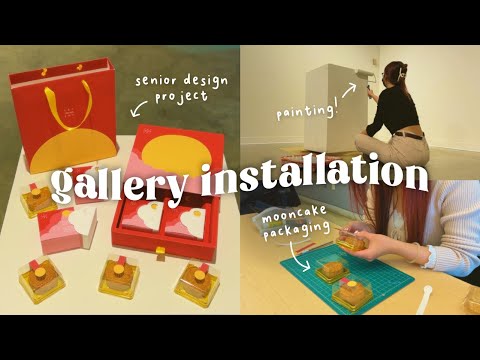 art + design show installation | senior graphic design project, last days of uni