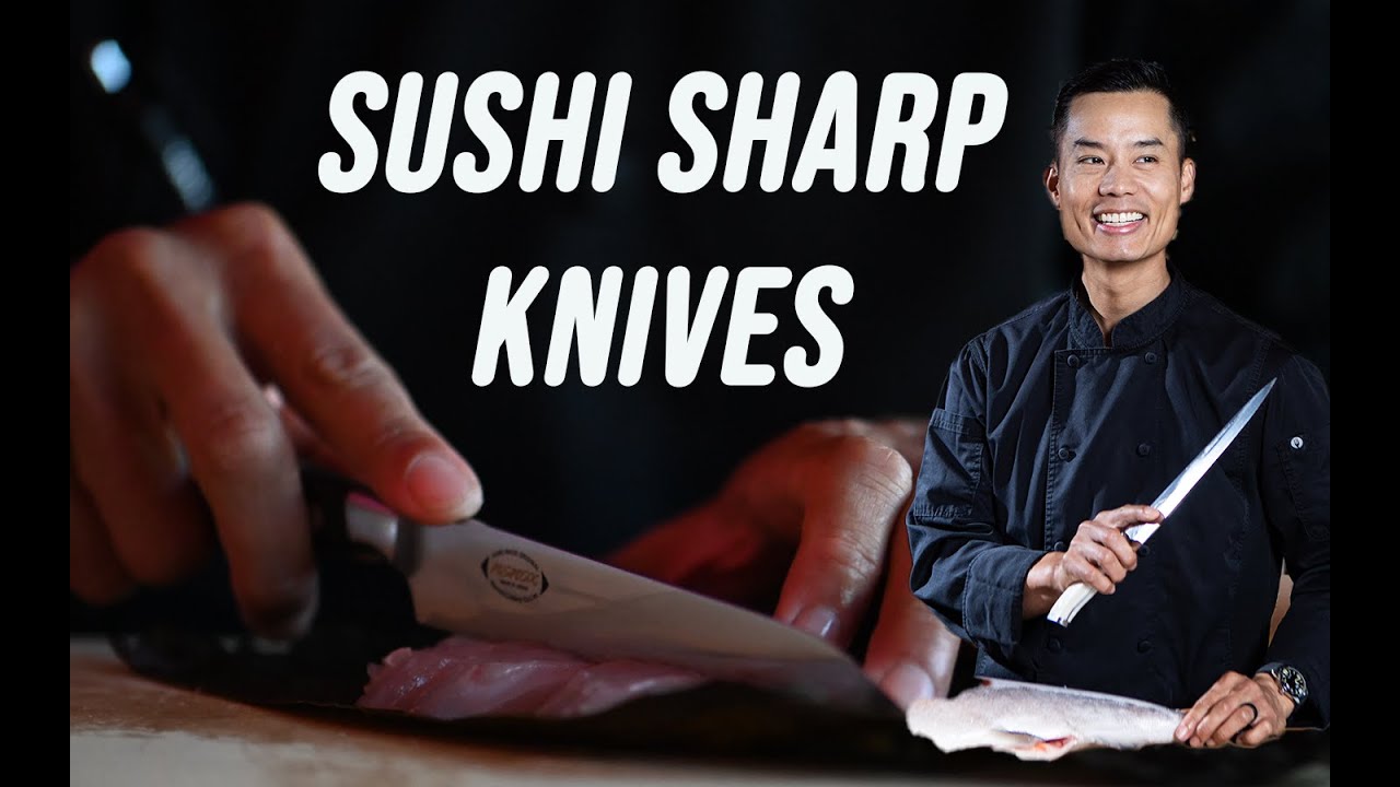 Sharpen your knives like a pro: Learn from a head sushi chef - YouTube